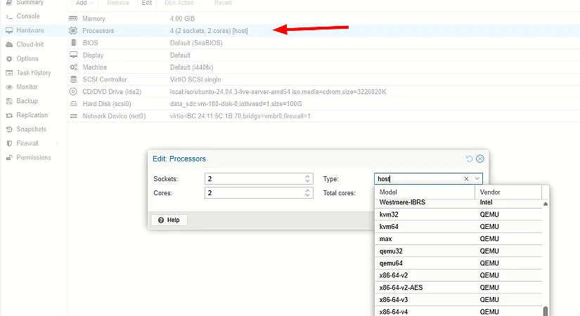 Fixing MongoDB 'invalid opcode' error on Proxmox (AVX issue)